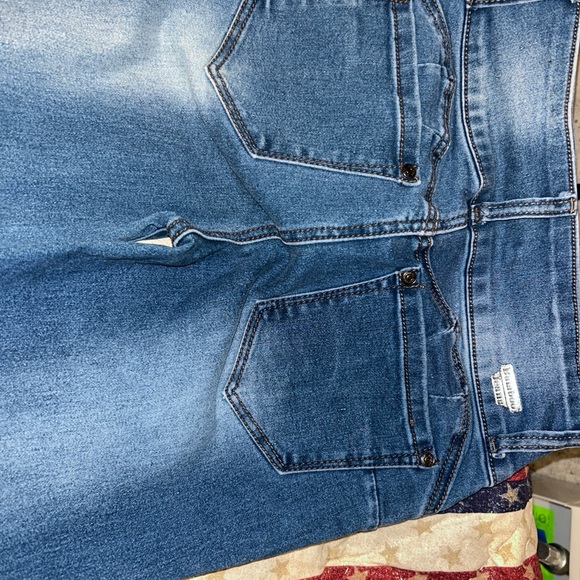 BAMBOO JEANS FADED WITH MEDIUM WASH DENIM, SKINNY FIT JUNIORS 9/10 - Picture 8 of 9